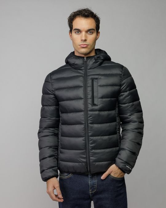 BLACK MEN'S COAT 1D25FW3039KA1600