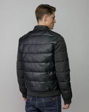 BLACK MEN'S VEGAN LEATHER COAT