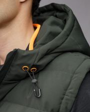 KHAKI MEN'S HOODED VEST