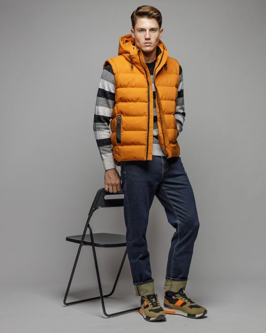 ORANGE MEN'S HOODED VEST 1D25FW7070SL1600