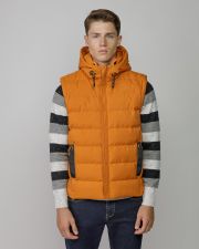 ORANGE MEN'S HOODED VEST