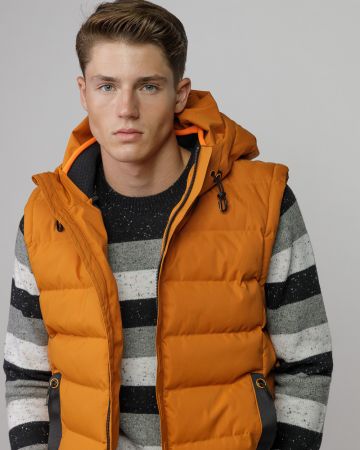ORANGE MEN'S HOODED VEST 1D25FW7070SL1600