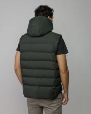 KHAKI MEN'S HOODED VEST