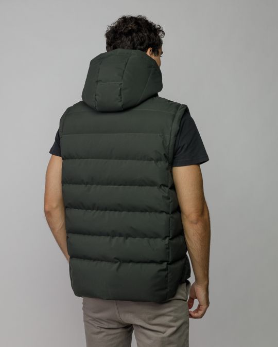 KHAKI MEN'S HOODED VEST 1D25FW7070SL1600