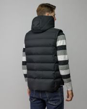 BLACK MEN'S HOODED VEST