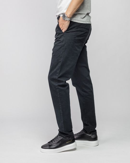 BLACK MEN'S CHINO PANTS 1D25FW1000LP6101