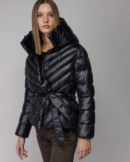 BLACK WOMEN'S SHORT COAT 2D25FW3574KA1600