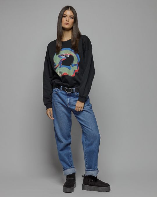 BLACK WOMEN'S SWEATER 2D25FW4593LS0705