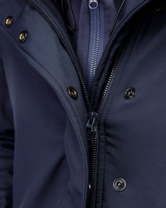 BLUE WOMEN'S HOODED TRANSITIONAL COAT 2D25FW7583KA1200