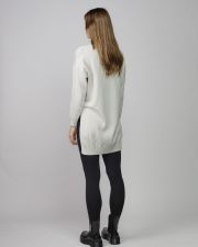 BEIGE WOMEN'S KNITTED DRESS