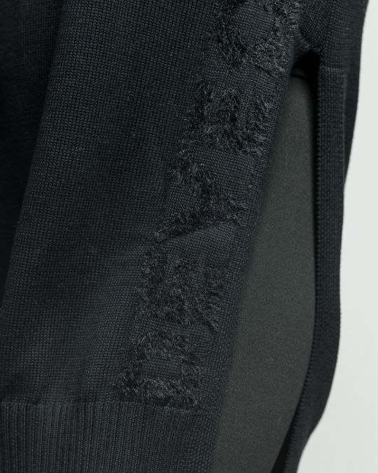 BLACK WOMEN'S KNITTED DRESS 2D25FW9522DR1101