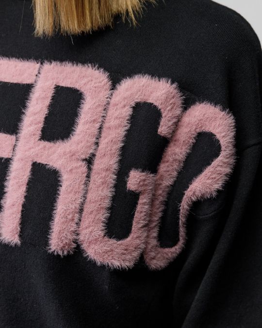 BLACK WOMEN'S KNITTED TURTLENECK SWEATER 2D25FW6531LS1101