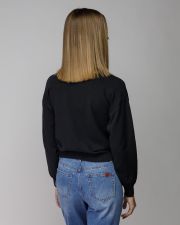 BLACK WOMEN'S KNITTED TURTLENECK SWEATER