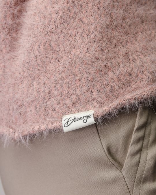 MULTICOLOR WOMEN'S FUZZY KNITTED SWEATER 2D25FW6532LS1101