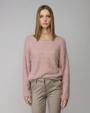 MULTICOLOR WOMEN'S FUZZY KNITTED SWEATER