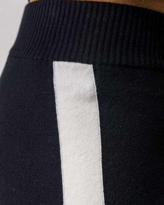 BLACK WOMEN'S KNITTED PANTS 2D25FW1531LP1101