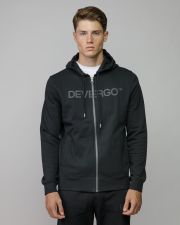 BLACK MEN'S ZIP SWEATER