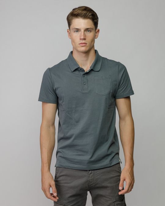GREY MEN'S SHORT SLEEVE POLO SHIRT 1D25FW4030SS0405