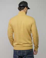 YELLOW MEN'S ZIP SWEATER