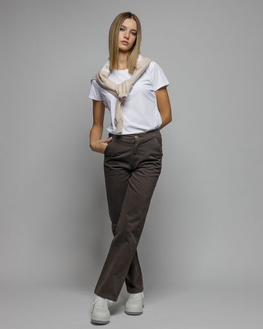 BROWN WOMEN'S CHINO PANTS 2D25FW1542LP6106