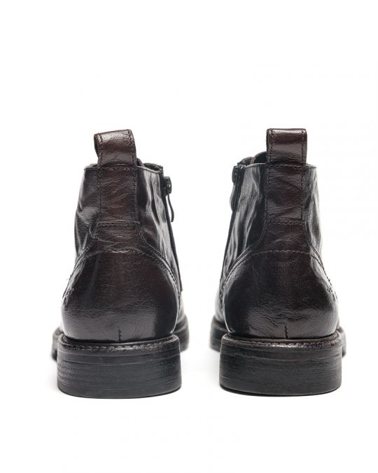 BROWN MEN'S LEATHER BOOTS - GERARD DE25FW6045LE WR