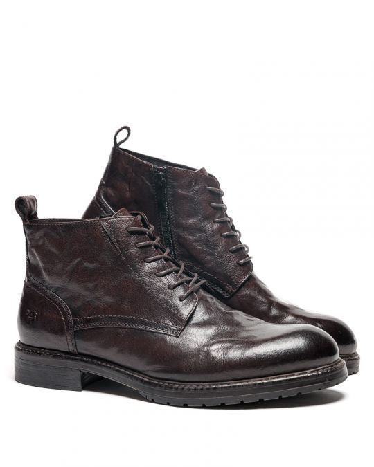 BROWN MEN'S LEATHER BOOTS - GERARD DE25FW6045LE WR