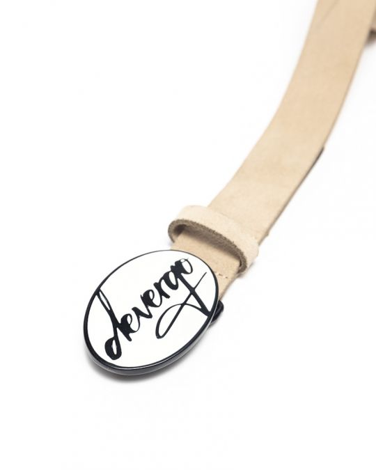 BEIGE WOMEN'S LEATHER BELT 2D25FW8580BL2100