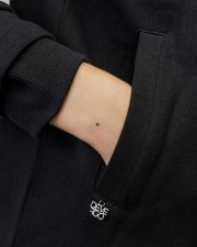 BLACK WOMEN'S LONG ZIP CARDIGAN