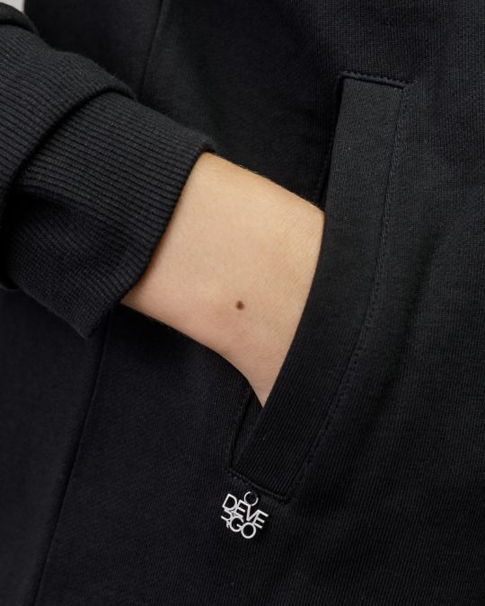 BLACK WOMEN'S LONG ZIP CARDIGAN 2D25FW4587KA0705