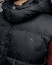 BLACK MEN'S HOODED VEST