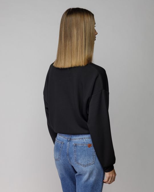 BLACK WOMEN'S SWEATER 2D25FW4594LS1201