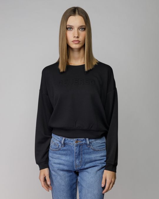 BLACK WOMEN'S SWEATER 2D25FW4594LS1201