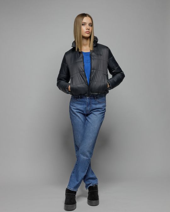 BLACK WOMEN'S SHORT COAT 2D25FW3592KA1600