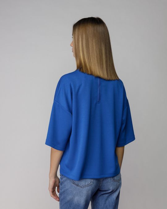 BLUE WOMEN'S SHORT SLEEVE T-SHIRT 2D25FW4529SS1201