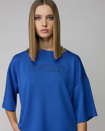 BLUE WOMEN'S SHORT SLEEVE T-SHIRT 2D25FW4529SS1201