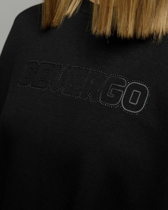 BLACK WOMEN'S SHORT SLEEVE T-SHIRT 2D25FW4529SS1201