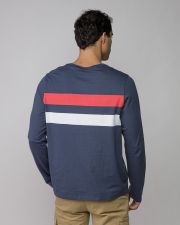 MULTICOLOR MEN'S LONG SLEEVE STRIPED T-SHIRT
