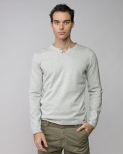 BEIGE MEN'S THIN KNITTED SWEATER