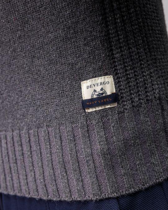 GREY MEN'S KNITTED SWEATER 1D25FW6012LS1101