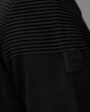 BLACK MEN'S KNITTED CARDIGAN