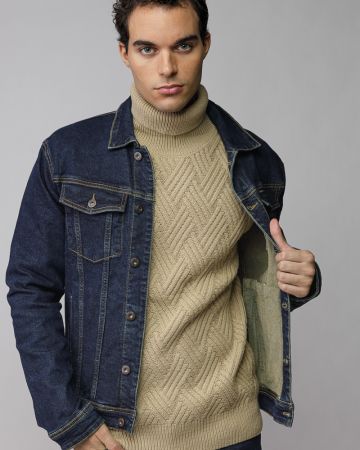 BLUE MEN'S DENIM JACKET 1D25FW7077KA6106