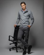 GREY MEN'S KNITTED SWEATER