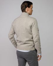 BROWN MEN'S KNITTED SWEATER