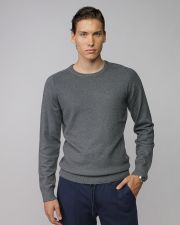 GREY MEN'S KNITTED SWEATER