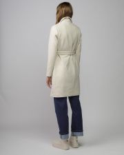 WHITE WOMEN'S FABRIC COAT