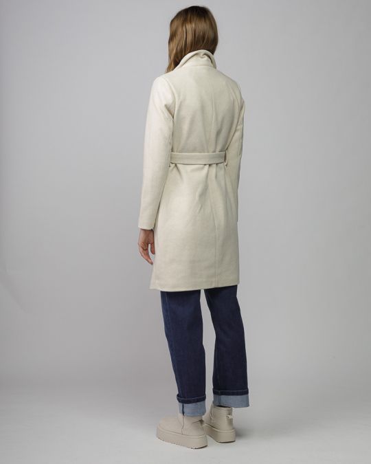 WHITE WOMEN'S FABRIC COAT 2D25FW3594KA8100