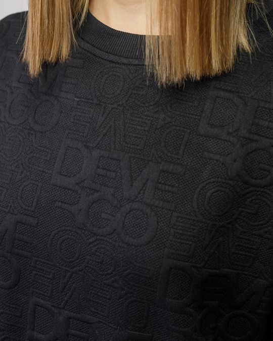 BLACK WOMEN'S JACQUARD DRESS 2D25FW9550DR1201