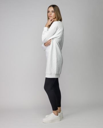 WHITE WOMEN'S JACQUARD DRESS 2D25FW9550DR1201