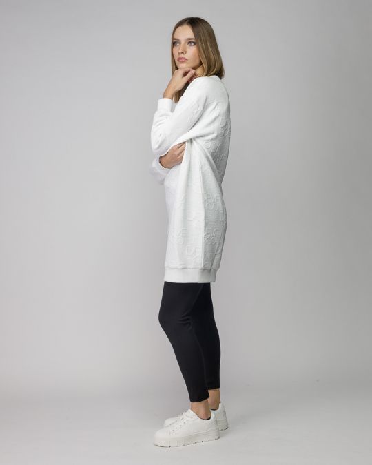 WHITE WOMEN'S JACQUARD DRESS 2D25FW9550DR1201