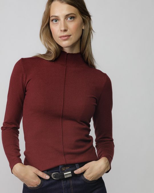 BORDEAUX WOMEN'S KNITTED SWEATER 2D25FW6522LS1101